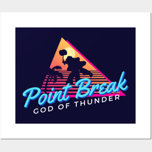 Point Break Party Thor - Retro 80s 90s God of Thunder by Kelly Design Company Posters and Art